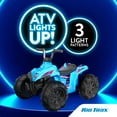 thumbnail image 5 of Open Box Kid Trax 12V Glow ATV Ride-On Toy, Blue, with LED Lights, Rechargeable Battery, Ages 3–6, 5 of 9