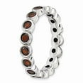 thumbnail image 3 of 925 Sterling Silver Stackable Expressions Garnet Ring Size: 7; for Adults and Teens; for Women and Men, 3 of 5