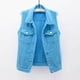 thumbnail image 2 of Chaquetas de mujer sin mangas sin capucha ropa de abrigo informal abrigos de primavera y otoño chaqueta de mezclilla sólida Odeerbi ODB-2, 2 of 6