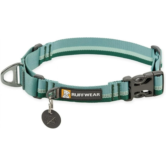 shiyou-, Web Reaction Dog Collar, Martingale Collar for On-Leash Walking, River Rock Green, 14"-17"