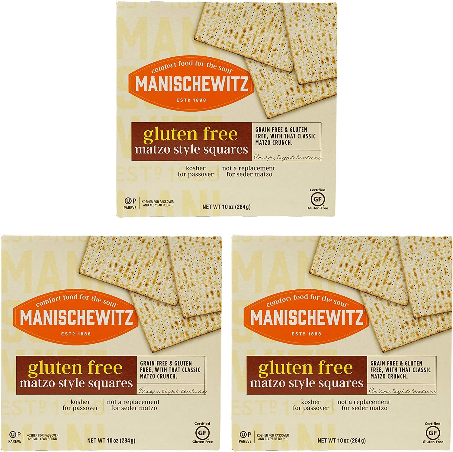 Manischewitz All Natural GlutenFree Matzo Style Squares, 10 Ounce 3
