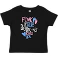 thumbnail image 3 of Inktastic Pink or Blue, Big Brother Loves You Footprints and Heart Boys Baby T-Shirt, 3 of 5