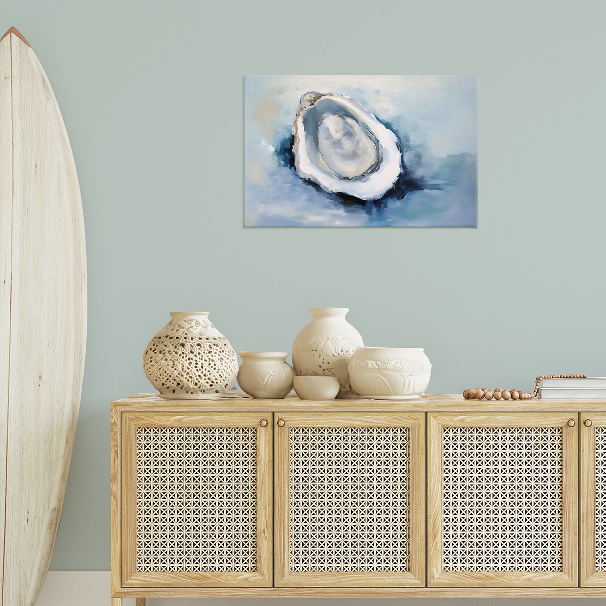 Stupell Industries Traditional Mollusk View Nautical & Beach Painting Wrapped Canvas Art Print Wall Art, 30 x 20