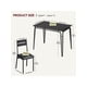 thumbnail image 3 of 4-person dining mesa set: space-saving kitchen set con forrado sillas, 5-piece square moderno wood dinette para small spaces y apartments, 3 of 6
