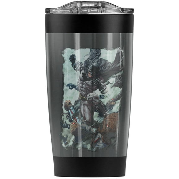 Batman Punch Stainless Steel Tumbler 20 oz Coffee Travel Mug/Cup, Vacuum Insulated & Double Wall with Leakproof Sliding Lid | Great for Hot Drinks and Cold Beverages