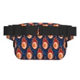thumbnail image 3 of Fotbe American Football and Fire Flames Cangurera Cuadrada con Estampado de Doble Capa, Bolsa de Cintura Ajustable Mini para Hombres y Mujeres, 3 of 9