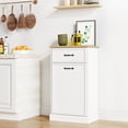 thumbnail image 5 of Tilt Out Trash Can Cabinet, Hidden Trash Bin Cabinet 10 Gallon Storage Holder, Freestanding Garbage Can Cabinet for Kitchen Dining Living Room, 5 of 9