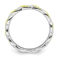 thumbnail image 2 of Sterling Silver Yellow Enamel Ring, 2 of 8