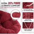 thumbnail image 3 of Bme Papasan Chair with Fabric Cushion, Metal Swivel Base, Rust Petal - White Frame, 3 of 5