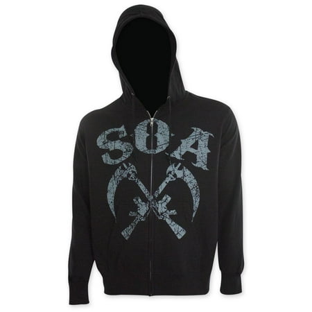 Sons of Anarchy Crossed Sickles Full Zip Hoodie Sweatshirt
