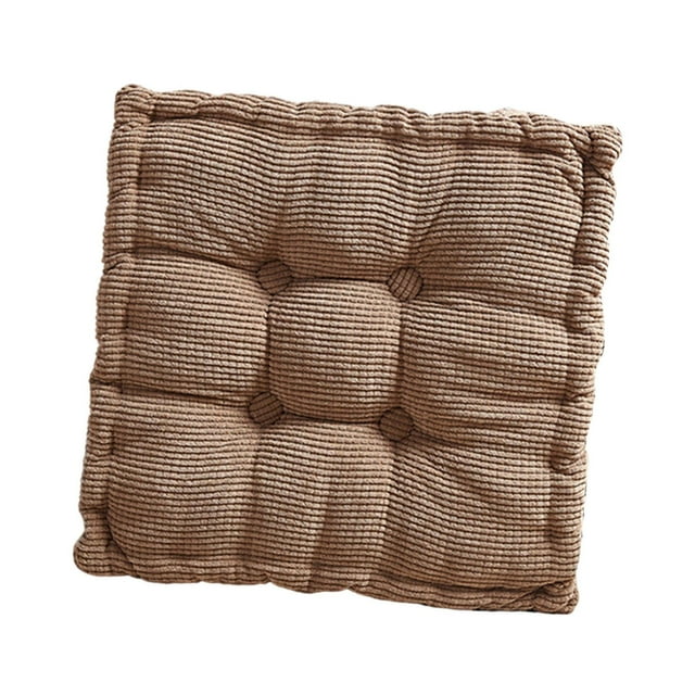 Cojín de asiento con forma de galleta para silla, moderno, suave, cómodo y decorativo. Marrón