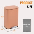 thumbnail image 6 of YRLLENSDAN 13 Gallon Trash Can with Foot Pedal Stainless Steel Garbage Can with Lid Waterproof Trash Bin Kitchen Bathroom Bedroom Step Wastebasket,Pink, 6 of 7