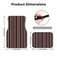 thumbnail image 2 of Crystal Fleece Car Floor Mats Set Of Four - Bottom Injection Molded For Easy Installation To Prevent Interior Contamination Suitable For Most Cars Maroon Stripe_1, 2 of 7