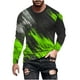 thumbnail image 2 of Blusas y camisas de manga larga con cuello redondo para hombre, blusa informal de manga larga con cuello redondo y estampado., 2 of 3