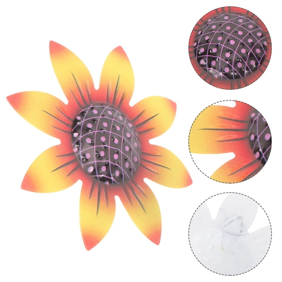 TEHAUX Iron Sunflower Sculpture Assorted Color 1Set 4.9x4.9in