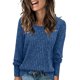 thumbnail image 3 of Ropa bonita,Top de mezcla de lino para mujer, manga corta, cuello redondo, jersey informal de color liso, tejido suave y cómodo, versátil para uso diario, sopatenor, 3 of 8