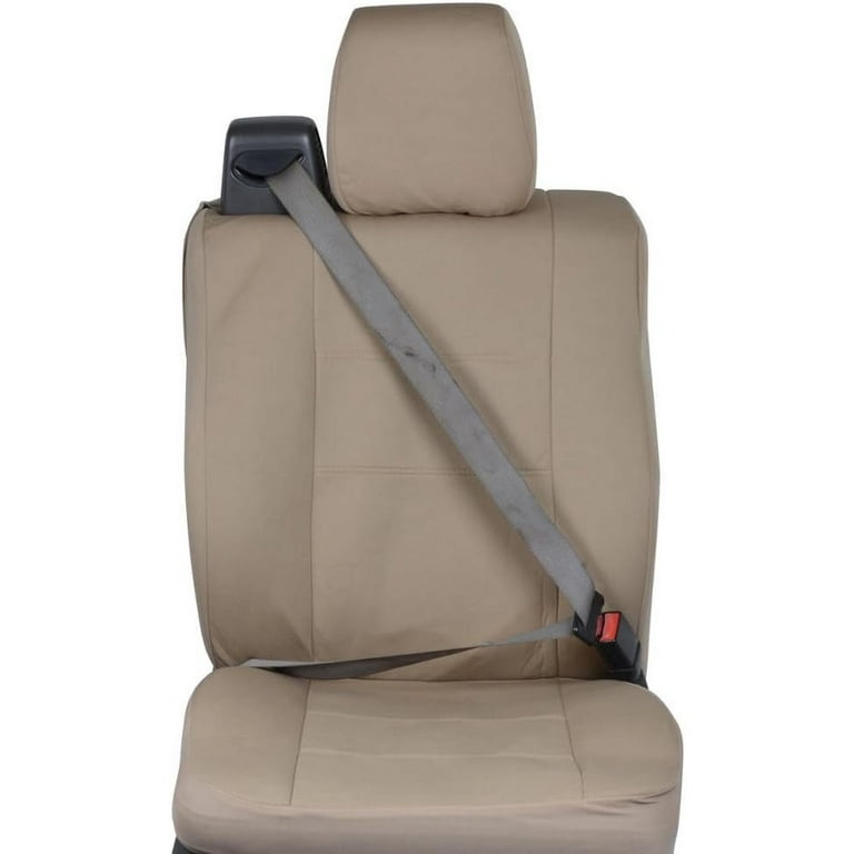 PolyCustom Seat Covers for Ford F-150 Regular & Extended Cab 04-08 -  Integrated Seat Belt - EasyWrap Cloth in Beige Tan