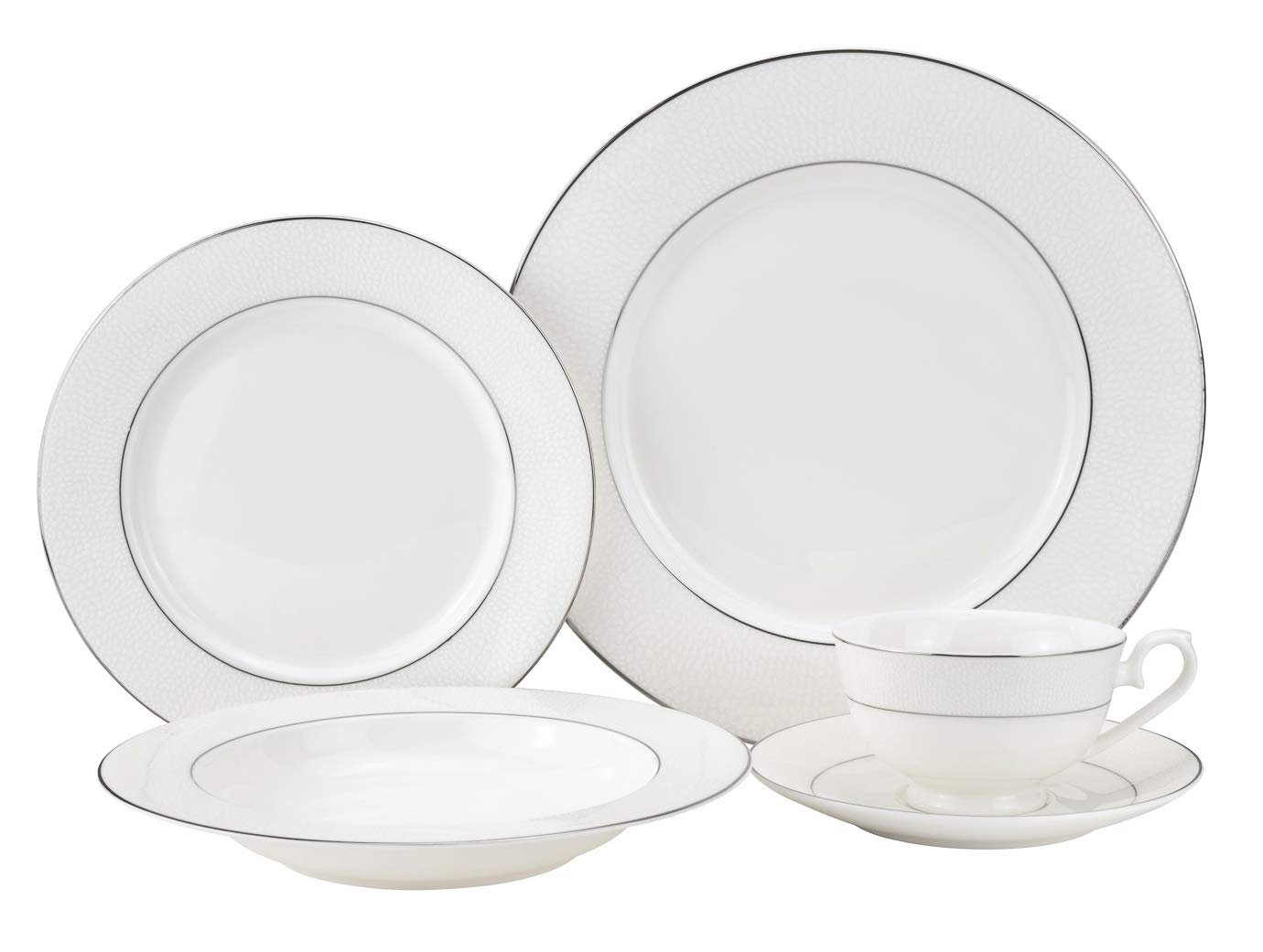 20-pc. Dinner Set Service for 4, 24K Gold-plated Luxury Bone China Tableware ("Maria" 6832P) - image 2 of 3