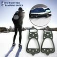 thumbnail image 1 of Crampones de tracción sobre hielo Clavos de 8 dientes | Fundas para raquetas de nieve antideslizantes | Tacos de TPE inoxidables para pescar en hielo, caminar, correr, hacer senderismo | Tamaños, 1 of 9