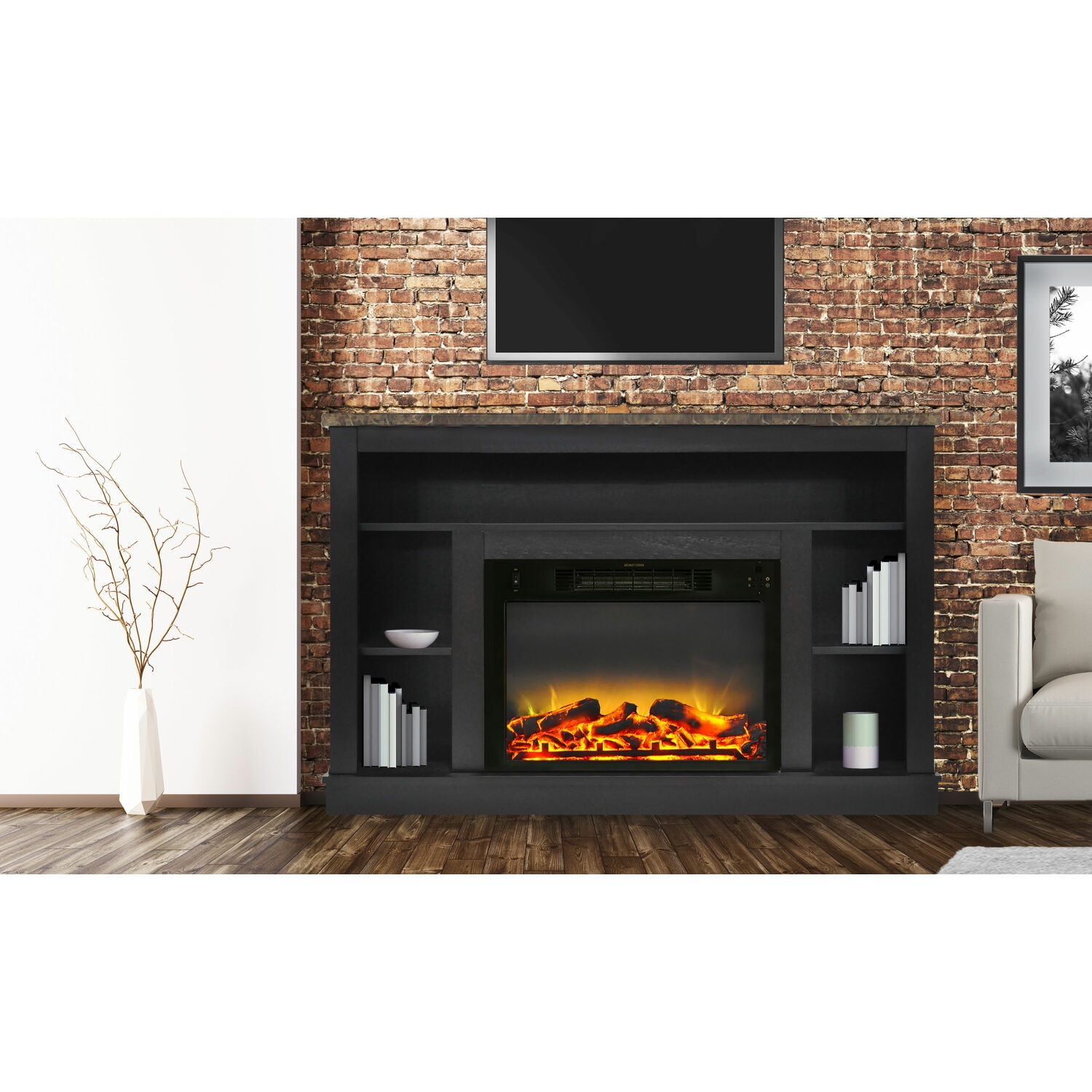 Cambridge Seville 47" Electric Fireplace Mantel Heater with Enhanced