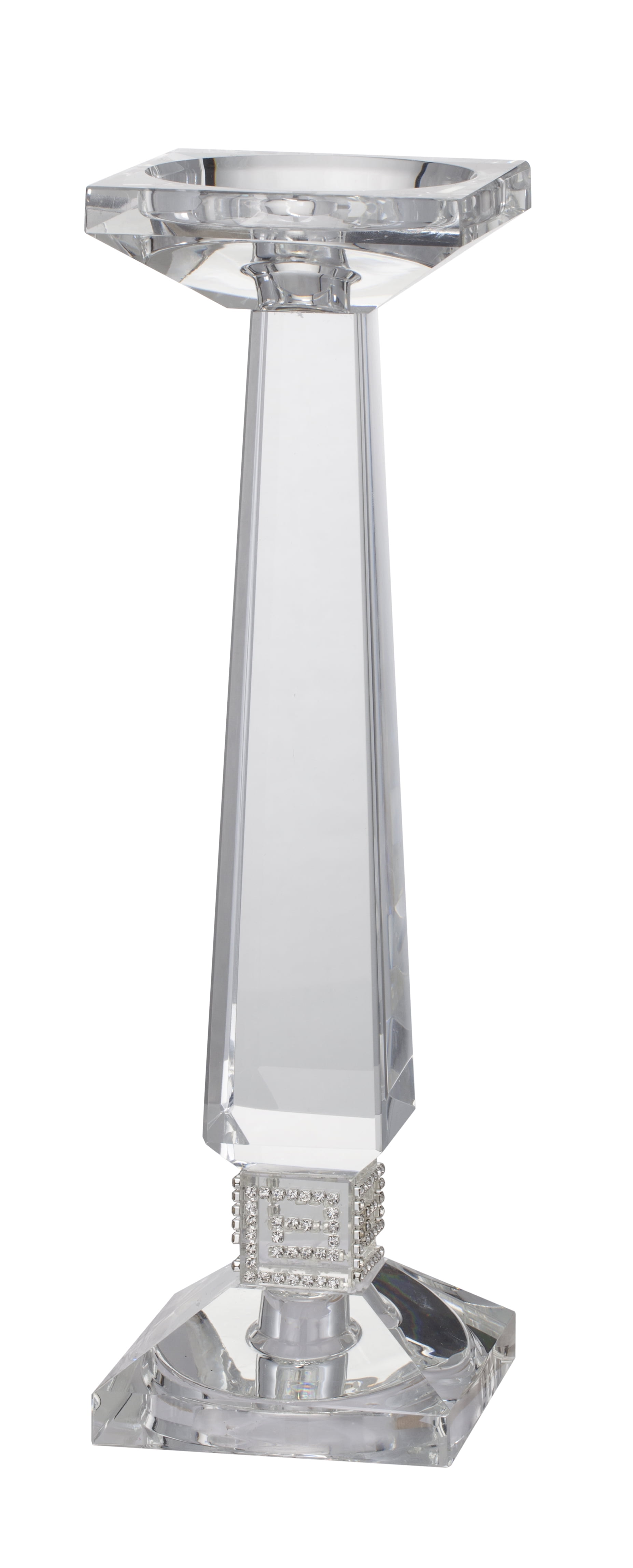 A&B Home Crystal Candle Holder, 12Inch