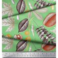 thumbnail image 3 of Soimoi polyester Crepe Fabric Berries,Oak Chestnut Leaves Print Fabric by the Yard 52 Inch Wide, 3 of 3