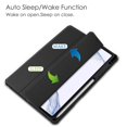 thumbnail image 2 of ELEHOLD Trifold Case for Samsung Galaxy Tab S8/Tab S7 11" 2022/2020 - Auto Wake Sleep Function Kickstand Built-in S Pen Holder Acrylic Clear Back Shockproof Cover for Samsung Tab S8/S7,Black, 2 of 7