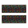 thumbnail image 2 of Colorful Bench Cushion Set of 2, Hand Drawn Illustration in Style Geometrical Borders Art Design, Standard Size Foam Pad and Decorative Cover, Multicolor, by Ambesonne, 2 of 4