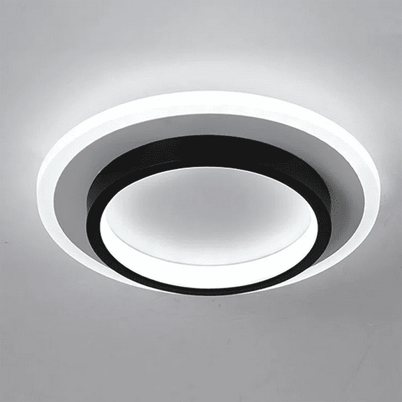 ADISUN Led Ceiling Light Flush Mount Modern Cool White Light Round Lamp Lighting Fixture for Bedroom Living Room Kitchen, Black