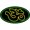 MultiColor, variant on White Om with Border Clear Backing Neon Sign, 26 x 1 x 26 in.
