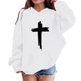 thumbnail image 4 of RMGVDSD Hoodies for Girls Hooded Sweatshirt Long Sleeve Pullover with Letter Print Pocket Back To School Casual Hoodie Tops for Kids Fashion Clothes 8-9 Years, 4 of 4