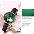 thumbnail image 3 of CURREN Women Quartz Watch Leather Strap Exquisite Diamond Dial Female, 3 of 8