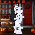 thumbnail image 4 of Gymax Décorations d'Halloween 4 Pieds Extérieur Empilé Ghosts avec Lumières LED Intégrées, 4 of 10