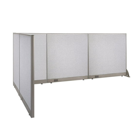 GOF L-shaped Freestanding Office Partition, Room Divider, Privacy Screen, Workstation Cubicle (66”D x 126”W x 48”H)