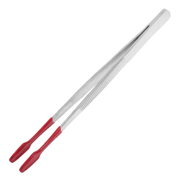 OUNONA Stainless Steel Stamp Tweezers Tongs Flat Wide Tip Precision Philately Tweezers for Stamps Documents Photo Development