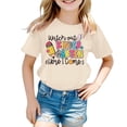 thumbnail image 5 of SOFTCCLO Girls Tshirts Short Sleeve Crewneck Graphic Tees School Season Fun Cartoon Print Stylish Casual Cute Kids T Shirts Size 3-4Y, 5 of 5