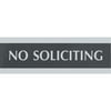 HeadLine, USS4758, Century No Soliciting Sign, 1 Each, Black Background