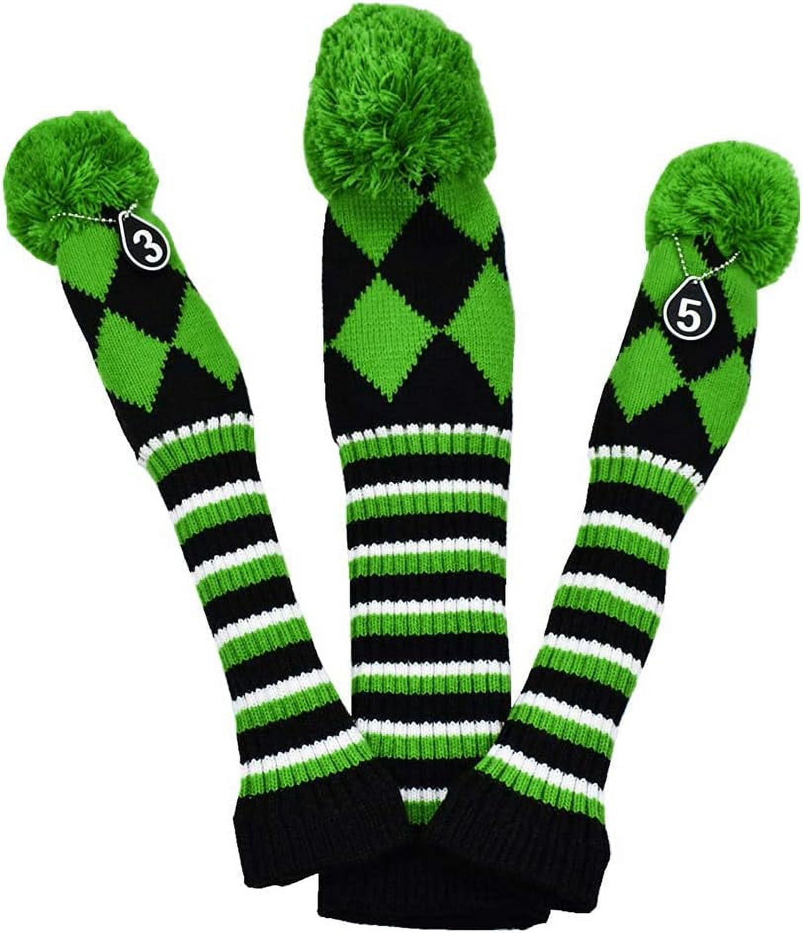 Knitted Golf Club Head Covers for Driver and Fairway Woods Headcovers Set (pack of 3)
