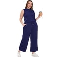 thumbnail image 4 of Set Lounge SAMPEEL de 2 piezas para mujer 2024, verano, azul real, 4 of 6
