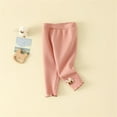 thumbnail image 3 of MEZZALL Spring Girls Leggings New Baby Pants Winter Warm Pants Versatile Dailywear, RD2, 6-12 Months, 3 of 3