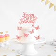 thumbnail image 4 of BHNKGZNA: 13 piezas de decoraci&oacute;n de pastel de mariposa 3D rosa dorado para cumplea&ntilde;os, boda y fiesta de cumplea&ntilde;os de ni&ntilde;as y mujeres, 4 of 7