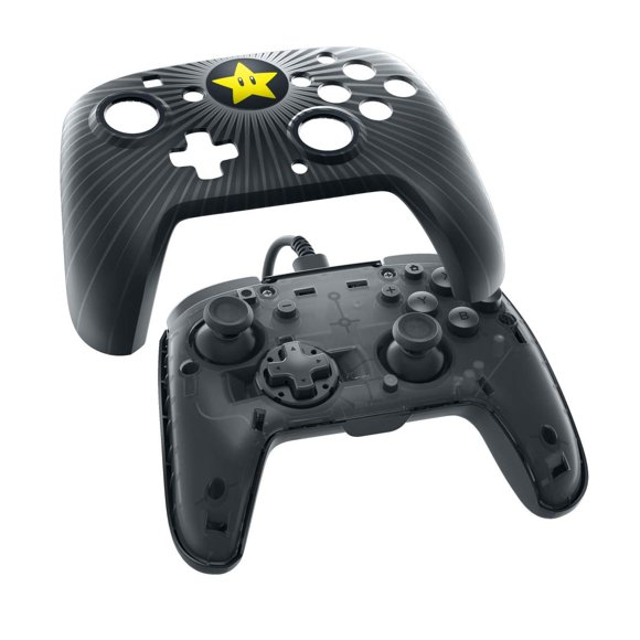 Controlador Wired Pro PDP Gaming negro Mario Star Switch