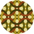thumbnail image 1 of Ahgly Company Machine Washable Indoor Round Transitional Dark Bronze Brown Area Rugs, 3' Round, 1 of 7
