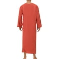 thumbnail image 3 of Lars Amadeus Nightgown for Men's Loose Fit Pajamas Long Sleeves V Neck Comfy Nightshirts, 3 of 4