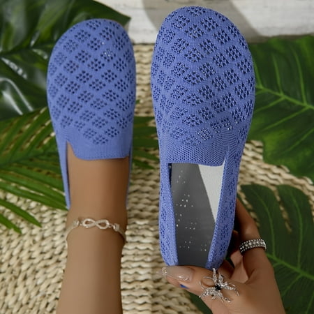 Cozy Womens Ballet Sneakers - Lightweight  Breathable  Comfortable Slip-On Shoes for Walking - Perfect for Summer  All-Season Wear
