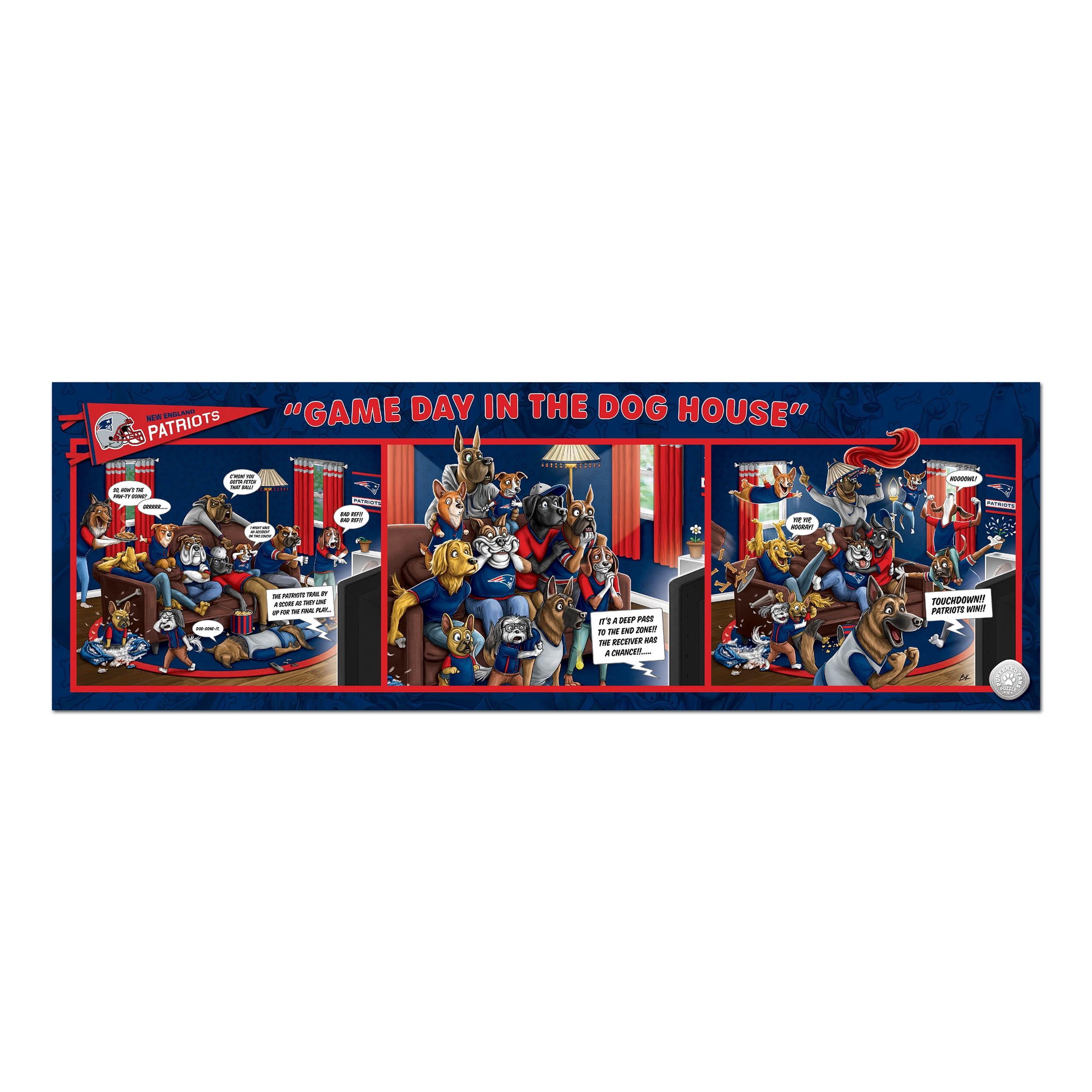 YouTheFan NFL New England Patriots Purebred Fans Gameday in the Dog House 1000PC Puzzle