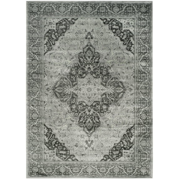 SAFAVIEH Vintage Milford Bordered Area Rug, Light Blue/Multi, 7'6" x 10'6"