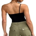 thumbnail image 4 of Débardeur Femme une-Pièce Couleur Unie Ajusté Été Hauts pour Fête Boîte de Nuit, 4 of 5