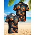 thumbnail image 2 of Netecom The Fox In The Starlight Edition Hawaiian Shirt for Men, Button Down Summer Beach Short Sleeve, Sizes S-5XL, 2 of 6