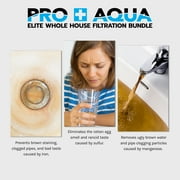 PRO+AQUA ELITE Whole House Well Water Filter System and Water Softener Bundle - Remove Iron, Sulfur, Sediment, and more